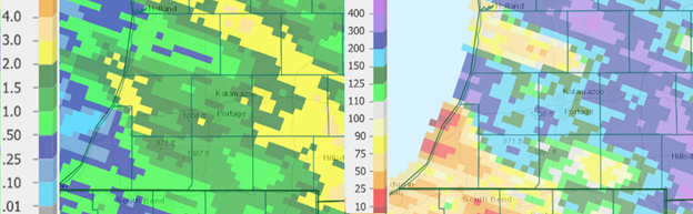 Precipitation totals